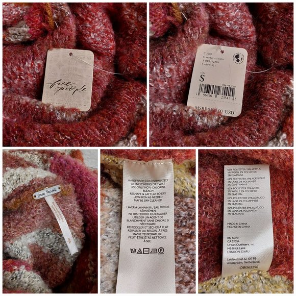 'FREE PEOPLE' CROPPED TURTLENECK SWEATER - Picture 9 of 16